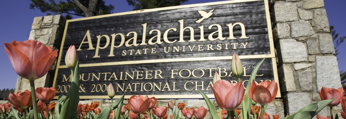 Appalachian State entrance sign