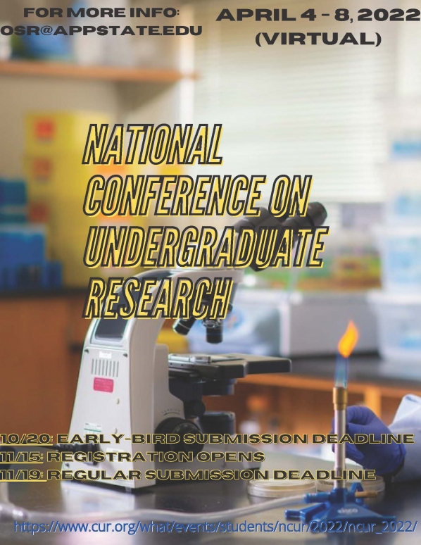 NCUR 2022 Abstract Submission Deadline Extended Until November 29, 2021