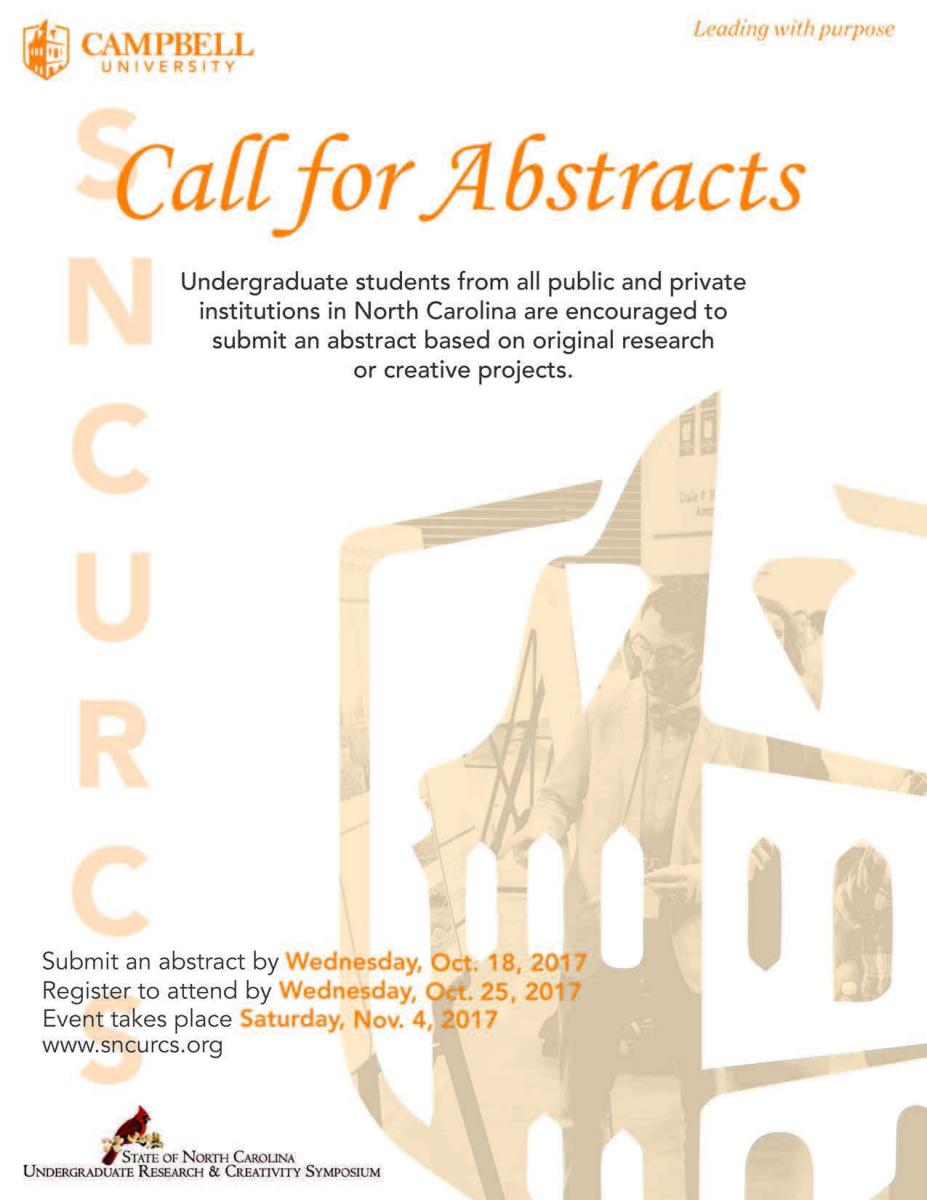 Flyer for SNCURCS 2017 Call for Abstracts